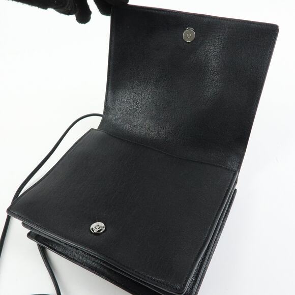 Saint Laurent Cassandra Calfhair Double Flap Bag - Picture 14 of 16